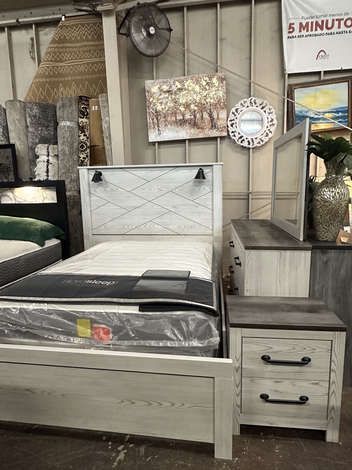 QUEEN BEDFRAME,NIGHTSTAND, MIRROR, DRESSER SALE $899.99 💰