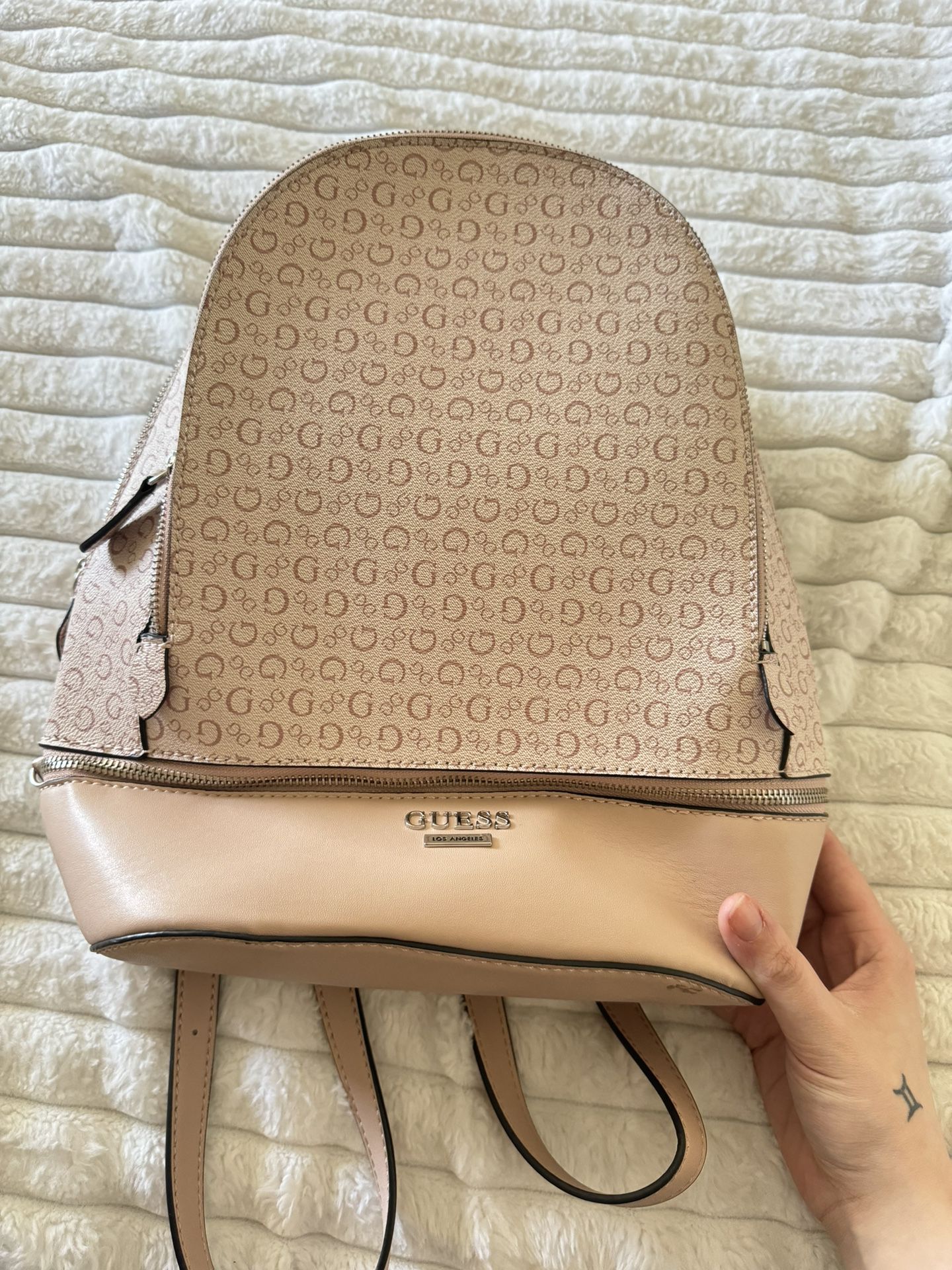 Pink / Tan Guess Backpack