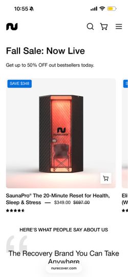 SaunaPro Nurecovery Home Sauna