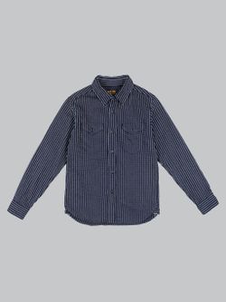 UES Indigo Stripe Heavy Flannel 501656 Selvedge Sz 2/M