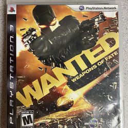 Wanted Weapons of Fate Playstation 3 PS3 Game Like NEW