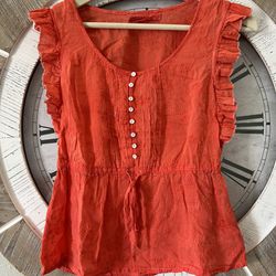 Urban Outfitters Hand Dyed Red Top