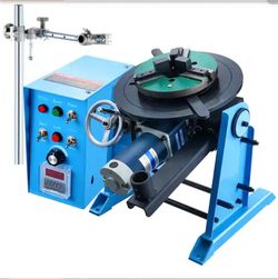 50 kg Rotary Welding Positioner 120-Watt 0° to 90-Degree Turntable Welder Positioning Table 110-Volt 200mm Lathe Chuck
