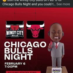 Windy City Bulls Stacey King Talking Bobblehead "Chicago Bulls Night" 2/6/2026
