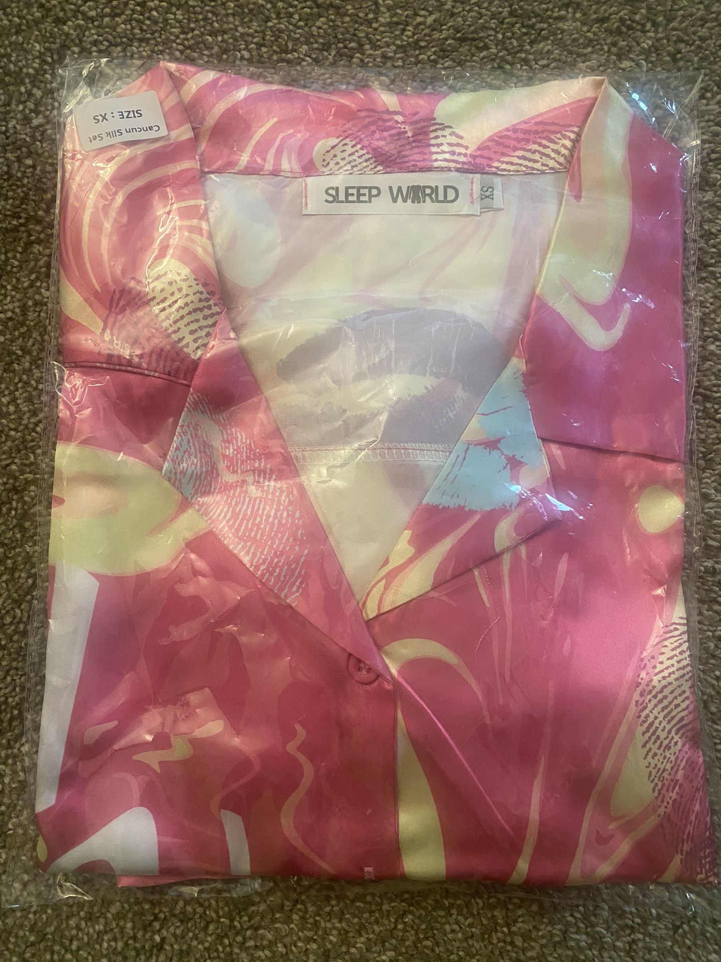 Silk top shorts 2 piece matching pj set