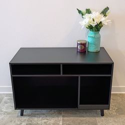 Black Home Decor Stand, Media Center, TV Stand, Gamer's Console, Night Stand, Organization Shelf, Book Shelf 35" X 18" X 23"