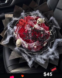Gothic Happy Birthday Rose Bouquet