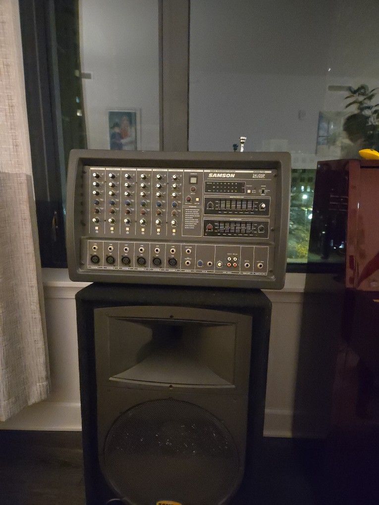 Samson XM610 Mixer  & Samson Resound Subwoofer