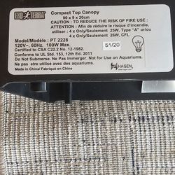 Exo Terra Compact Top Canopy Light