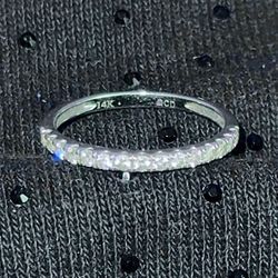 14k white gold natural diamond ring