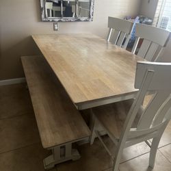 Dining Table With Bench For 6