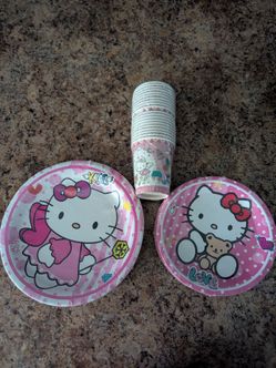 Hello Kitty Party Plates and Cups