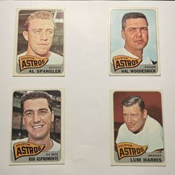 1965 TOPPS Houston Astros Baseball Cards - Lot of 4