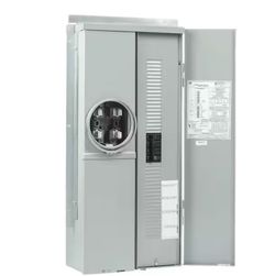A000697A Outdoor 200 Amp 20-Space 40-Circuit Main Brkr Ring Semi Flush Mt Overhead Undergrnd Mtr Sockt Load Center (TSMQ2020CFCU)