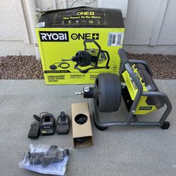 RYOBI ONE+ 18V Hybrid Drain Auger Kit with 50 ft. Cable, 2.0 Ah Battery, 18V Charger 