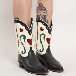 Acme queen of hearts cowboy boots women 6.5 M rare hard to find