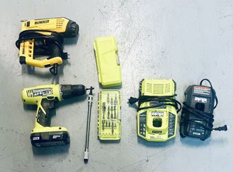 Ryobi One+ Power Drill & Dewalt Power Tacker