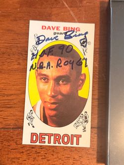 Dave Bing Signed Detroit Basketball Card