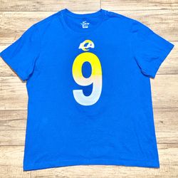 Matthew Stafford Los Angeles Rams NFL Nike Name & Number Jersey T Shirt Mens XL