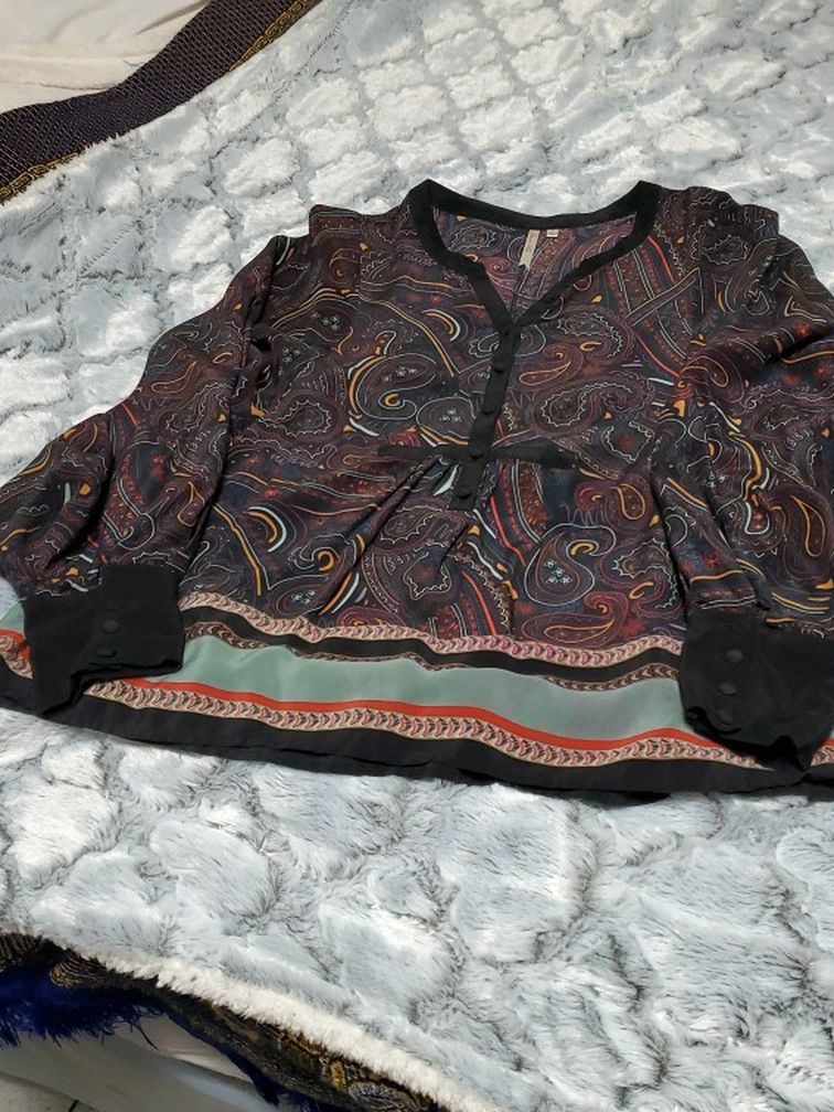 Blusa De Ceda TallaM Manga Larga Abonbada