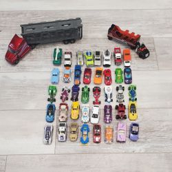 Hotwheels/Matchbox Collection W/ Hotwheels Car-Hauler Trucks