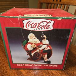 Fabriche Coca Cola Santa Claus Rocking Chair Table Piece Decoration by Kurt S. Adler