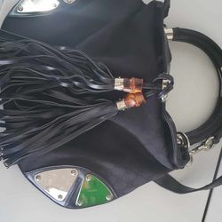 Black Gucci Bamboo Bag 