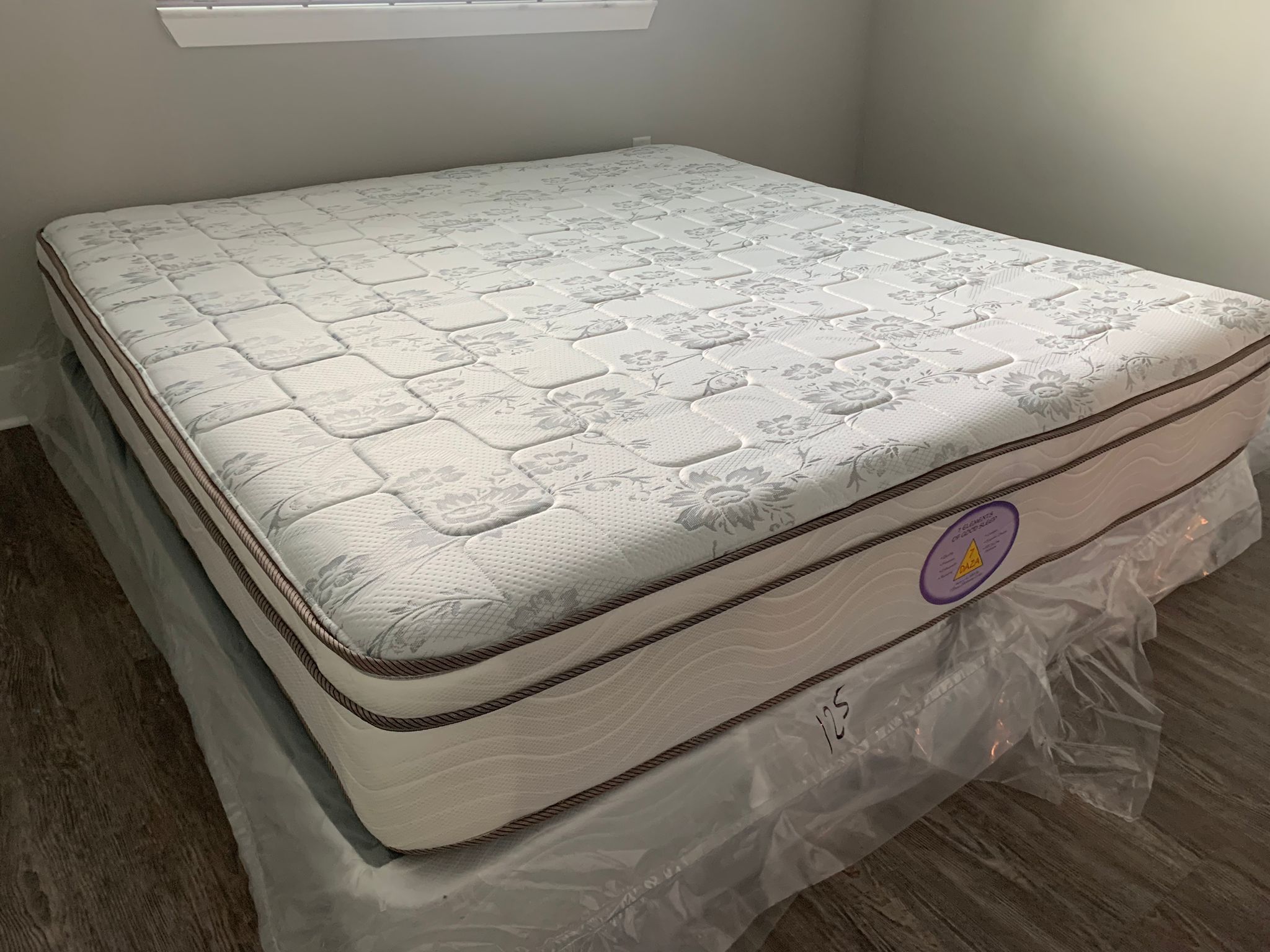 New King Mattress And Box Springs Bed Frame Is Not Included 