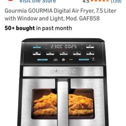 Gourmia GOURMIA Digital Air Fryer, 7.5 Liter with Window and Light