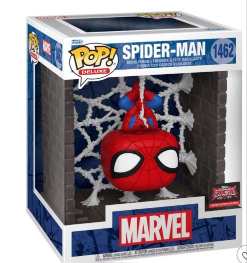 Funko POP! Deluxe Marvel Spider- Man Webbed Figure