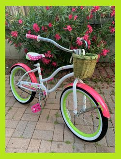 Huffy pink best sale beach cruiser