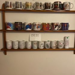 Collectible cups. Harrison, Laurel, Birch, and vendor cups, five dollars each.
