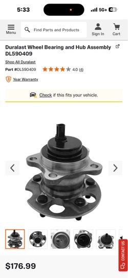 Duralast Wheel Bearing and Hub Assembly DL590409