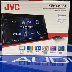 Brand New, JVC KW-V350BT 2-DIN 6.8" DVD Receiver featuring Clear Resistive Touch Panel