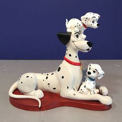 WDCC "Proud Pongo" with Pepper & Penny Porcelain Figurine in box COA 101 Dalmatians