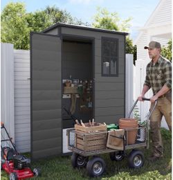 5x3 Outdoor resin shed with floor and window