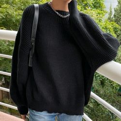 Black Knit Sweater 