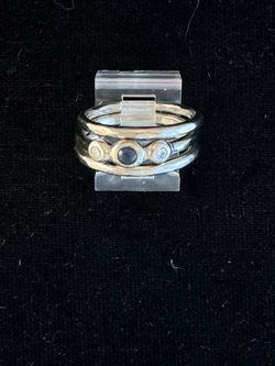 Custom Sapphire and Diamond  Engagement Ring And Bands