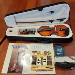 Cecilio Solid Wood Viola 12 Inch Viola, Professional Handcrafted Acoustic Viola with Ebony Fittings, D'Addario Prelude Strings, Antique Sati