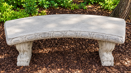 Designed Yard curved cement BENCH Heavy