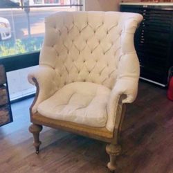 RESTORATION HARDWARE STYLE DECONSTRUCTED ENGLISH ROLL ARMCHAIR