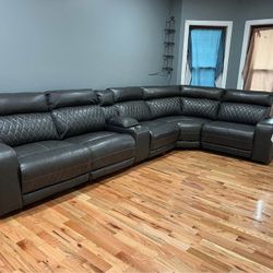 New 🐍$10 Down Payment Finance ✳️Samperstone 6 Piece Power Reclining Sectional ✳️ Delivery Available 