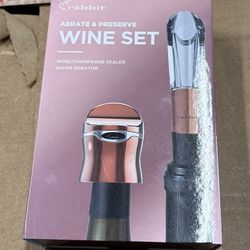 Rabbit Aerate And Preserve Wine Set