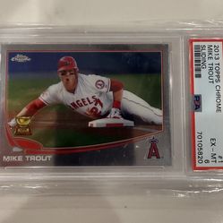 2013 Topps Chrome Mike Trout #1 Refractor Gold Cup PSA 6 Los Angeles Angels HOF