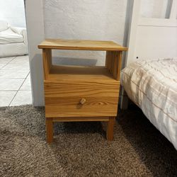 Wood Nightstand 