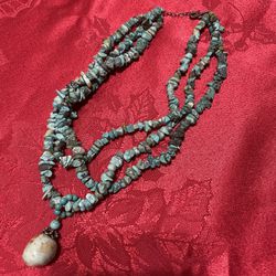 Rough-Cut Mexican Turquoise Necklace