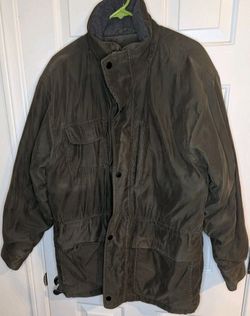 Vintage St Johns Bay Jacket Mens Medium Gray Waterproof 90s