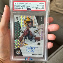 2020 Panini Mosaic Jordan Love Rookie Autographs PSA 10