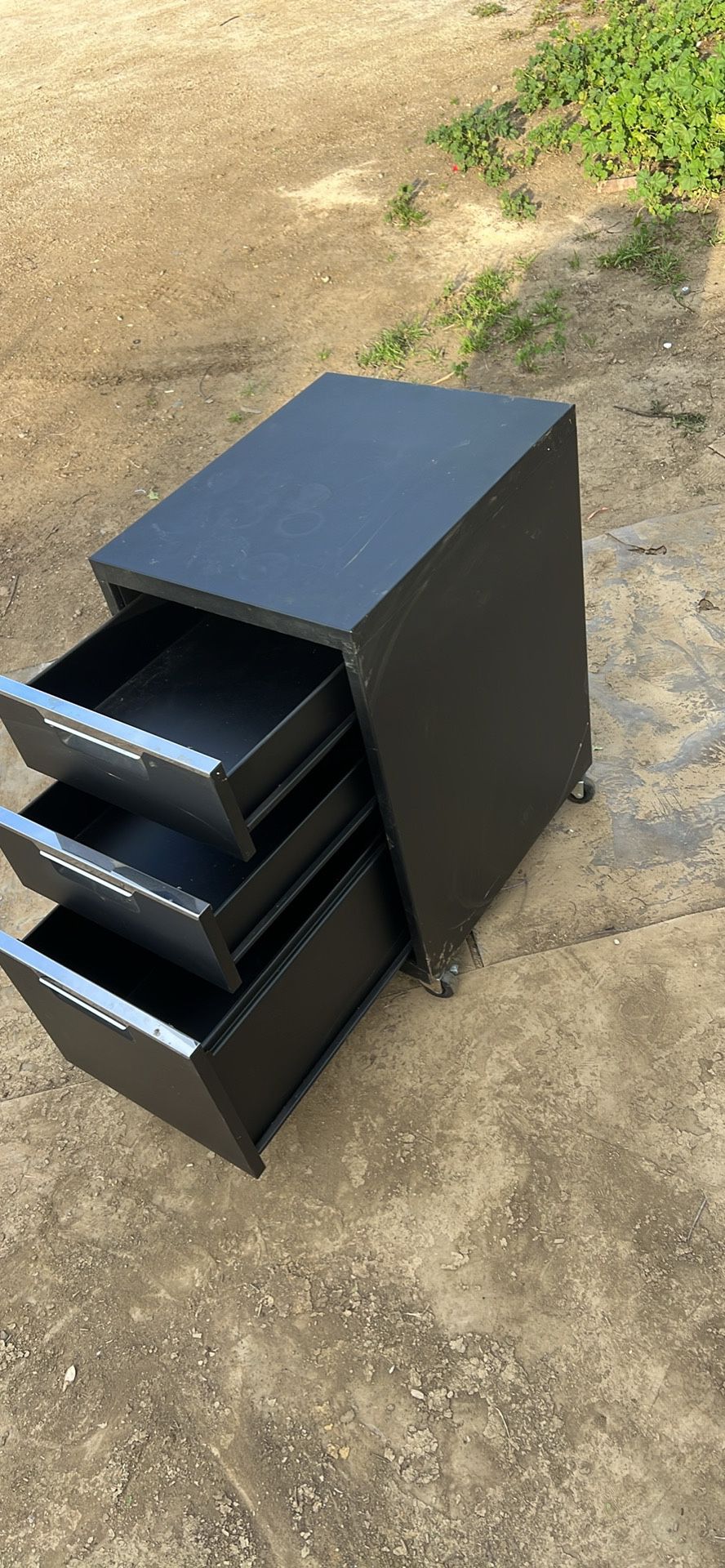 Havenly TPS Black Metal 3-Drawer File Cabinet on Wheels