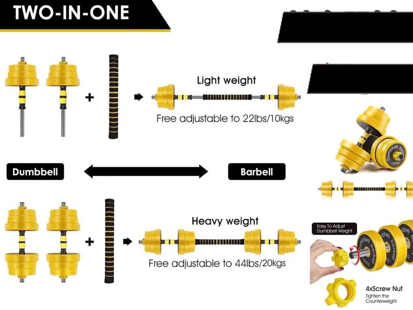 Workout Equipment/ Dumbbells/barbell 2-1